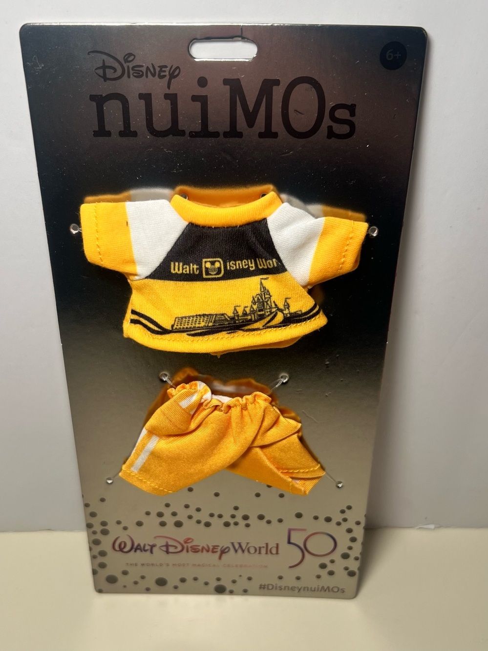 Walt Disney World NuiMOs Nuimo 50th Anniversary RETRO Yellow  2pc OUTFIT NEW